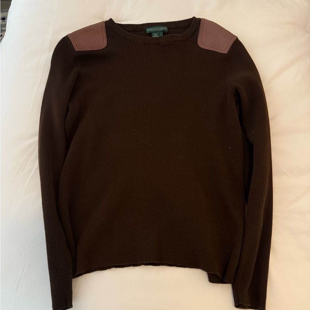 Ralph Lauren Top with Leather Shoulder Patches